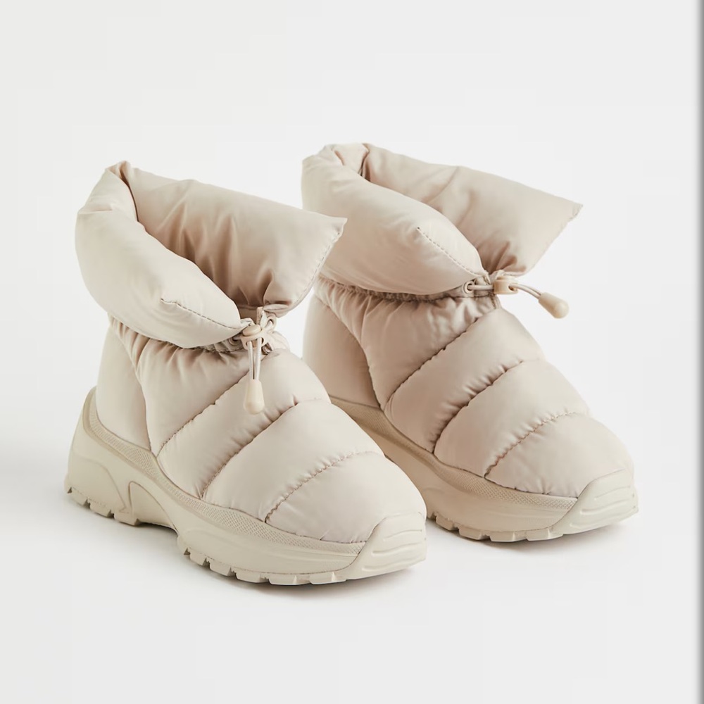 H&M cream ankle boots